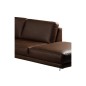 Canapé d'angle en 100% TOUT cuir italien de prestige 6/7 places SPENCER, chocolat, angle droit Canapé d'angle en 100% TOUT cuir italien de prestige 6/7 places SPENCER, chocolat, angle droit