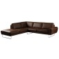 Canapé d'angle en 100% TOUT cuir italien de prestige 6/7 places SPENCER, chocolat, angle gauche Canapé d'angle en 100% TOUT cuir italien de prestige 6/7 places SPENCER, chocolat, angle gauche
