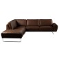 Canapé d'angle en 100% TOUT cuir italien de prestige 6/7 places SPENCER, chocolat, angle gauche Canapé d'angle en 100% TOUT cuir italien de prestige 6/7 places SPENCER, chocolat, angle gauche