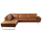 - Canapé d'angle en 100% TOUT cuir italien de prestige 6/7 places SPENCER, marron cognac, angle gauche - Canapé d'angle en 100% TOUT cuir italien de prestige 6/7 places SPENCER, marron cognac, angle gauche