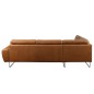 - Canapé d'angle en 100% TOUT cuir italien de prestige 6/7 places SPENCER, marron cognac, angle gauche - Canapé d'angle en 100% TOUT cuir italien de prestige 6/7 places SPENCER, marron cognac, angle gauche