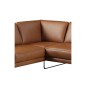 - Canapé d'angle en 100% TOUT cuir italien de prestige 6/7 places SPENCER, marron cognac, angle gauche - Canapé d'angle en 100% TOUT cuir italien de prestige 6/7 places SPENCER, marron cognac, angle gauche