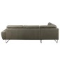 Canapé d'angle en 100% TOUT cuir italien de prestige 6/7 places SPENCER, gris, angle gauche Canapé d'angle en 100% TOUT cuir italien de prestige 6/7 places SPENCER, gris, angle gauche