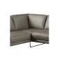 Canapé d'angle en 100% TOUT cuir italien de prestige 6/7 places SPENCER, gris, angle gauche Canapé d'angle en 100% TOUT cuir italien de prestige 6/7 places SPENCER, gris, angle gauche