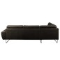 Canapé d'angle en 100% TOUT cuir italien de prestige 6/7 places SPENCER, noir, angle gauche Canapé d'angle en 100% TOUT cuir italien de prestige 6/7 places SPENCER, noir, angle gauche