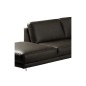 Canapé d'angle en 100% TOUT cuir italien de prestige 6/7 places SPENCER, noir, angle gauche Canapé d'angle en 100% TOUT cuir italien de prestige 6/7 places SPENCER, noir, angle gauche