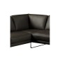 Canapé d'angle en 100% TOUT cuir italien de prestige 6/7 places SPENCER, noir, angle gauche Canapé d'angle en 100% TOUT cuir italien de prestige 6/7 places SPENCER, noir, angle gauche