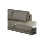 Canapé d'angle en 100% TOUT cuir italien de prestige 6/7 places SPENCER, gris, angle droit Canapé d'angle en 100% TOUT cuir italien de prestige 6/7 places SPENCER, gris, angle droit