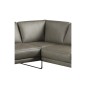 Canapé d'angle en 100% TOUT cuir italien de prestige 6/7 places SPENCER, gris, angle droit Canapé d'angle en 100% TOUT cuir italien de prestige 6/7 places SPENCER, gris, angle droit