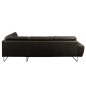 Canapé d'angle en 100% TOUT cuir italien de prestige 6/7 places SPENCER, noir, angle droit Canapé d'angle en 100% TOUT cuir italien de prestige 6/7 places SPENCER, noir, angle droit