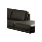 Canapé d'angle en 100% TOUT cuir italien de prestige 6/7 places SPENCER, noir, angle droit Canapé d'angle en 100% TOUT cuir italien de prestige 6/7 places SPENCER, noir, angle droit