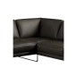 Canapé d'angle en 100% TOUT cuir italien de prestige 6/7 places SPENCER, noir, angle droit Canapé d'angle en 100% TOUT cuir italien de prestige 6/7 places SPENCER, noir, angle droit