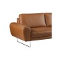 Canapé d'angle en 100% TOUT cuir italien de prestige 6/7 places SPENCER, marron cognac, angle droit