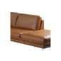 Canapé d'angle en 100% TOUT cuir italien de prestige 6/7 places SPENCER, marron cognac, angle droit