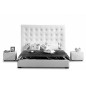 Lit en cuir italien de luxe DODO, blanc, 140x190 Lit en cuir italien de luxe DODO, blanc, 140x190