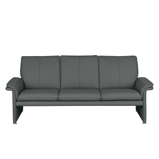 Ensemble Canapé 3 places et 2 places en 100% tout cuir italien vachette COMO, gris foncé