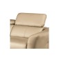 - Canapé d'angle en cuir de luxe italien 5 places BERTI, beige, angle gauche