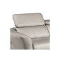 Canapé d'angle en cuir de luxe italien , 5 places BERTI, gris clair, angle droit Canapé d'angle en cuir de luxe italien , 5 places BERTI, gris clair, angle droit