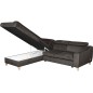 Canapé d'angle convertible en velours luxe 5 places, ASTERIA chocolat clair, angle gauche Canapé d'angle convertible en velours luxe 5 places, ASTERIA chocolat clair, angle gauche