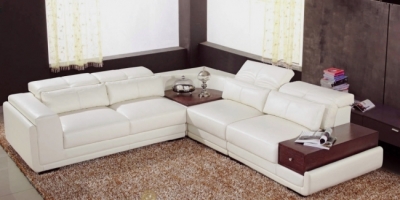 canapé d'angle san francisco en cuir haut de gamme italien vachette vénésetti cuir supérieur luxe blanc n°781 angle inverse de la photo - vénésetti, casier de rangement à droite vu de face, 6x sans frais, total: 2318 €