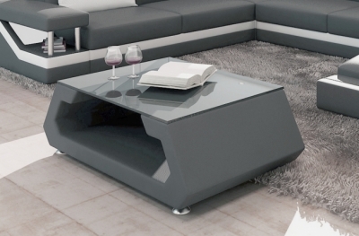 table basse design alma, gris foncé.