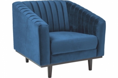 fauteuil asini 1 place en tissu de qualité, couleur bleu