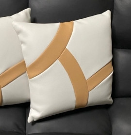 coussin en cuir luxe