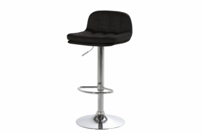 tabouret design en simili cuir noir, hanovre