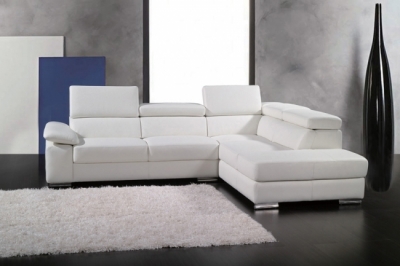 solde de paiement de la commande : canapé d'angle en cuir italien 5 places helios, blanc, angle droit, total 1968 €, en 6 x sans frais