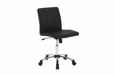chaise de bureau confortable en simili cuir de qualité houten, noir