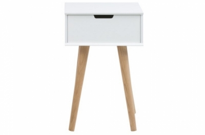 chevet design actuel, bois blanc et chêne, miska