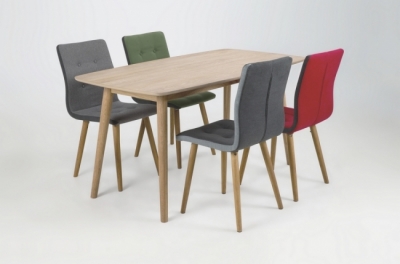 table à manger design bois massif clair, naxis
