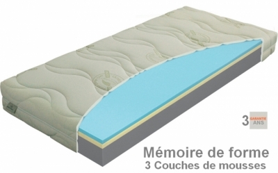 matelas polargel memoryvisco-t4 mémoire de forme, ferme de 3 couches de mousses haute qualité, épaisseur 20 cm.   80x200 cm, materasi