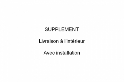 supplément pour livraison à l'intérieur de l'habitation et pour l'installation du canapé. la reprise de l'ancien canapé incluse, 