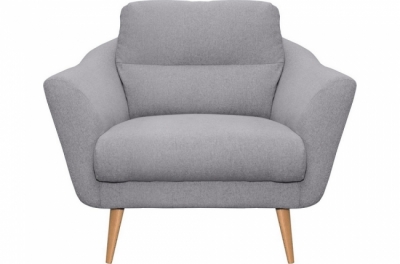 fauteuil en tissu luxe 1 place, trendy gris clair