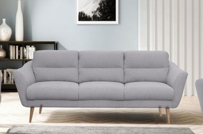 canapé en tissu luxe 3 places, trendy gris clair