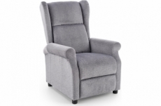 fauteuil relax manuel, tissu gris de qualité, agnelo