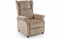 fauteuil relax manuel, tissu gris de qualité, agnelo