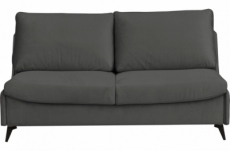 canapé 3 places convertible en velours de luxe bogar, gris foncé