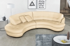 canapé en cuir italien de luxe 5/6 places bretini beige, côté accoudoir droit