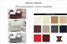 fauteuil 1 place en cuir luxe italien bristol, couleur personnalisée