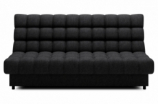 canapé 3 places convertible claro en tissu noir
