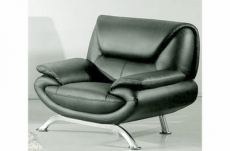 fauteuil 1 place en cuir italien jonah, gris foncé