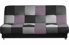 canapé 3 places convertible - multicolore et mauve - en tissu de belle qualité, cayenne