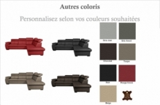 canapé d'angle en 100% cuir de luxe italien , 5/6 places citibest, couleur personnalisée, angle droit