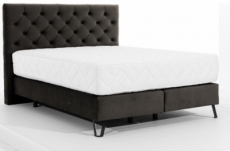 ensemble lit + sommier + matelas - velours chocolat - 180x200 cm - corsica