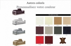 canapé 2 places en cuir italien vachette designo couleur personnalisée