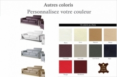 canapé 3 places en cuir italien vachette designo couleur personnalisée