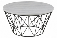 table basse dune, marbre blanc 