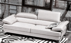 canapé euphorie 3 places en cuir haut de gamme italien vachette vénésetti. cuir prestige luxe canapé 3 places. blanc n°781. sans pouf - vénésetti